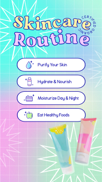Y2K Skincare Routine Instagram Story Design