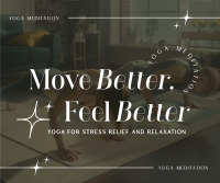 Modern Feel Better Yoga Meditation Facebook post Image Preview