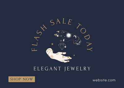 Jewelry Flash Sale Postcard Image Preview