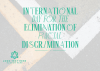 Eliminate Racial Discrimination Postcard Image Preview