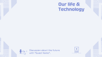 Life & Technology Podcast Zoom Background Image Preview