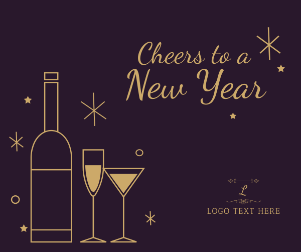 New Year Cheers Facebook Post Design Image Preview