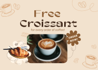 Croissant Coffee Promo Postcard Image Preview