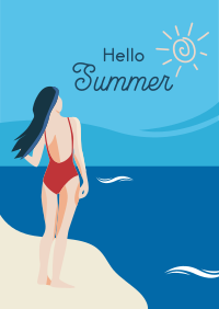 Hello Summer Scenery Poster Image Preview