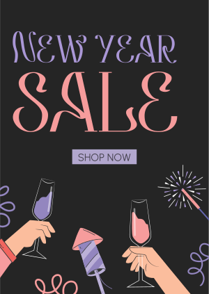 New Year Celebration Sale Poster Image Preview