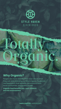 Totally Organic Facebook story Image Preview