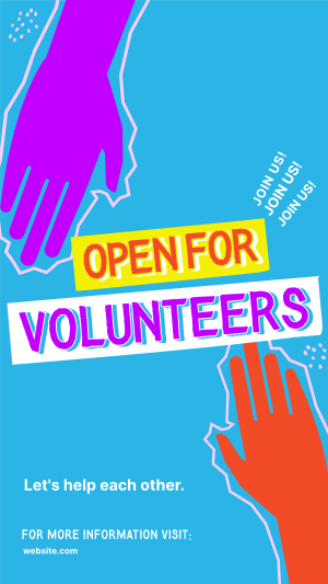 Volunteer Helping Hands Instagram story Image Preview