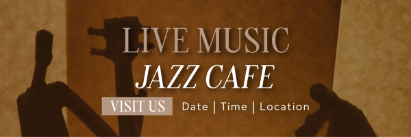 Cafe Jazz Twitter Header Design