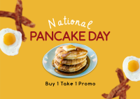 Breakfast Pancake Postcard Design
