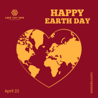 Heart-shaped Earth Instagram post Image Preview