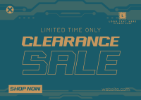 Techno Clearance Sale Postcard Design