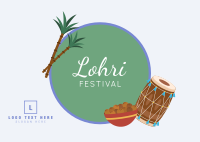 Lohri Fest Badge Postcard Image Preview