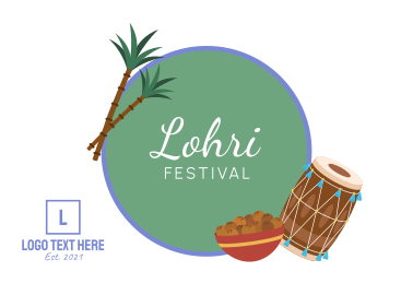 Lohri Fest Badge Postcard