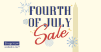 4th of July Text Sale Facebook Ad Design