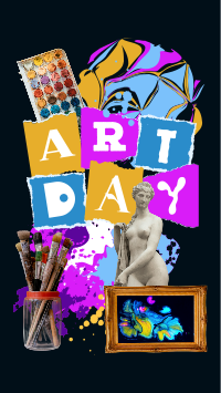 Art Day Collage Facebook story Image Preview