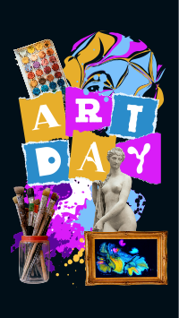 Art Day Collage Facebook Story Image Preview