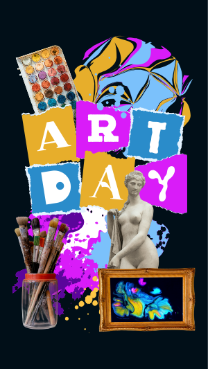 Art Day Collage Facebook story Image Preview