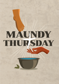 Maundy Thursday Cleansing Poster Design