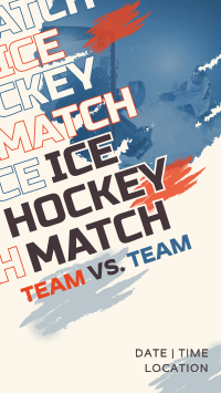 Ice Hockey Versus Match Instagram Story Design