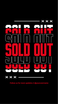 Sold Out Announcement Facebook Story Design