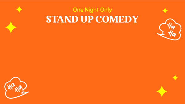 One Night Comedy Show Zoom Background Design Image Preview