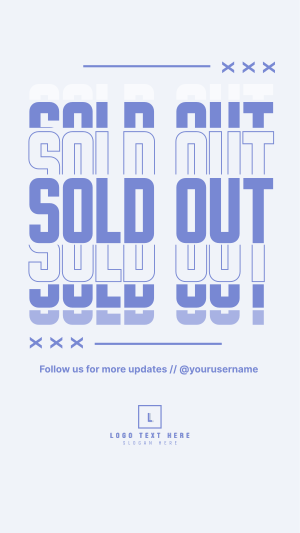 Sold Out Announcement Instagram story Image Preview