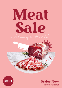Local Meat Store Poster Design