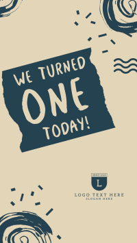 We Turned 1 Today Facebook story Image Preview