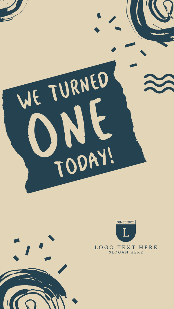 We Turned 1 Today Facebook Story Design Image Preview