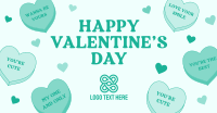 Valentine Candy Hearts Facebook Ad Design