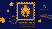 Victoria Day Bear Stamp Facebook Event Cover Design