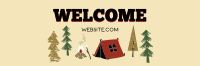 Cozy Campsite Twitter Header Design