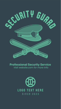Security Hat and Baton Instagram story Image Preview