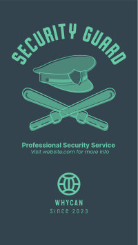 Security Hat and Baton Instagram story Image Preview
