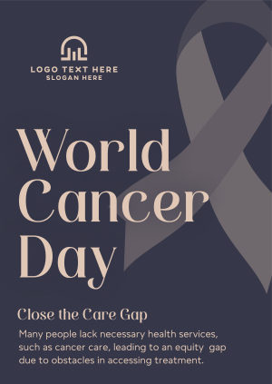 World Cancer Day Awareness Poster Image Preview