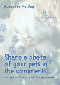 Love Your Pet Day Giveaway Flyer Design