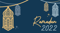 Intricate Ramadan Lamps Zoom Background Design