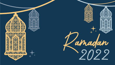 Intricate Ramadan Lamps Zoom Background Image Preview