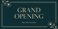 Grand Opening Elegant Floral Twitter post Image Preview