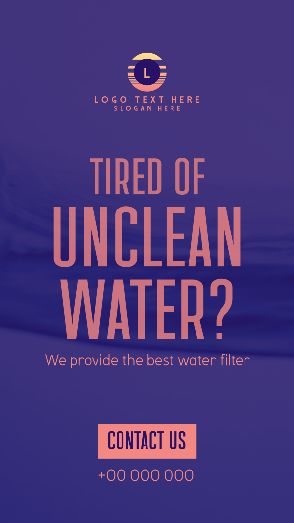 Water Filtration Instagram Story Design Image Preview