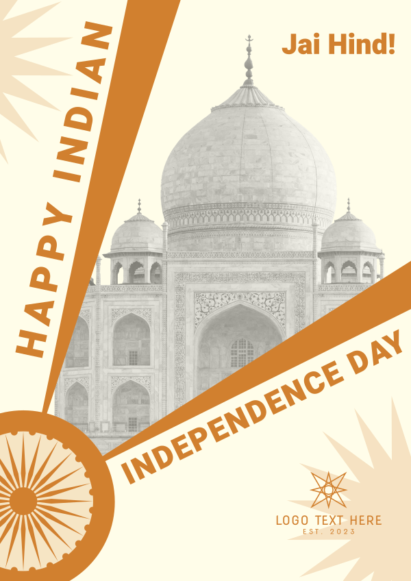 Indian Flag Independence Flyer Design