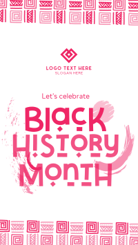 Tribal Black History Month YouTube Short Design