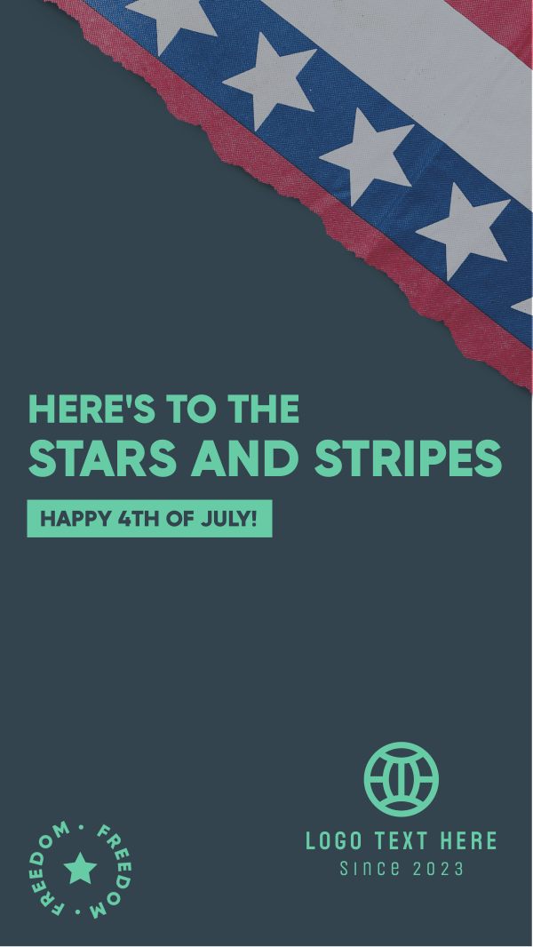 Stars and Stripes Facebook Story Design Image Preview