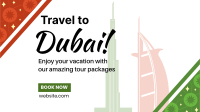 Dubai Travel Booking Facebook Event Cover Design