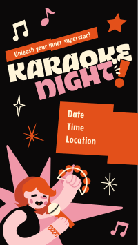 Quirky Karaoke Night  TikTok Video Design