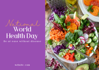 Minimalist World Health Day Greeting Postcard Image Preview