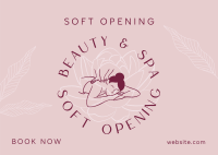 Spa Soft Opening  Postcard Design