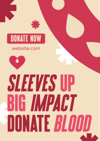 Droplet Blood Donation Poster Design