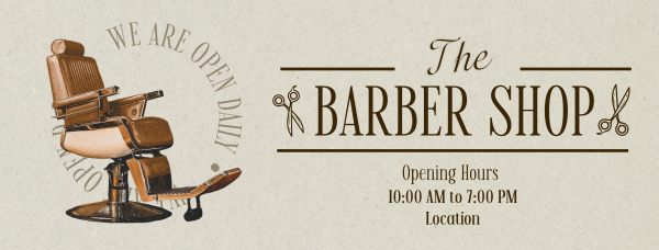 Editorial Barber Shop Facebook Cover Design