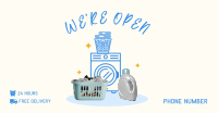 Laundry Shop Launch Facebook Ad Design